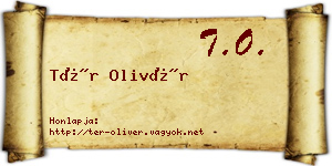 Tér Olivér névjegykártya