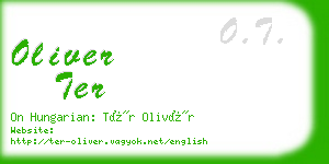 oliver ter business card